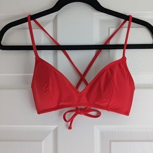 J Crew Crossover tie back bathing suit top